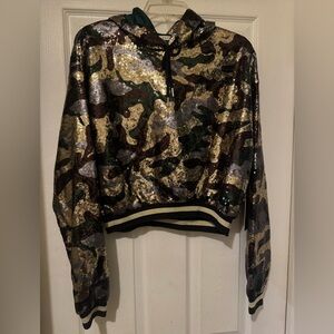 Sequin Camo Women's Sweater